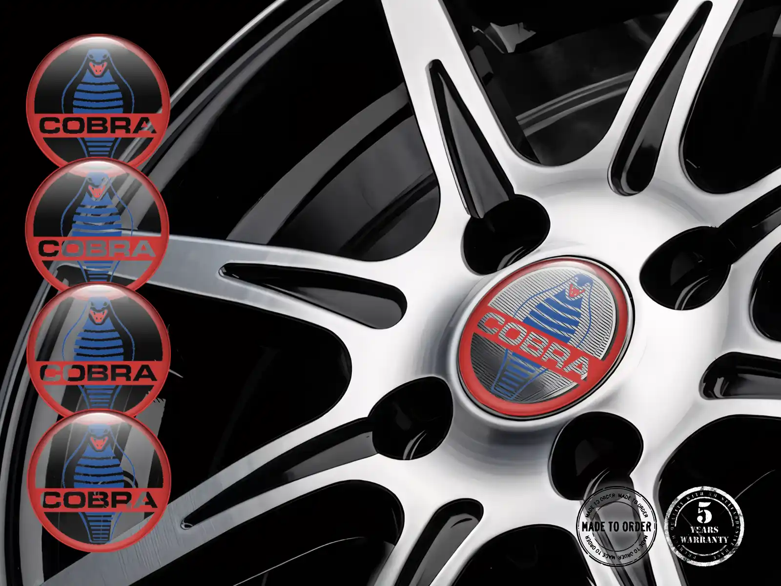 Shelby Silikonaufkleber Ausgabe Individuelle Felgen-Embleme